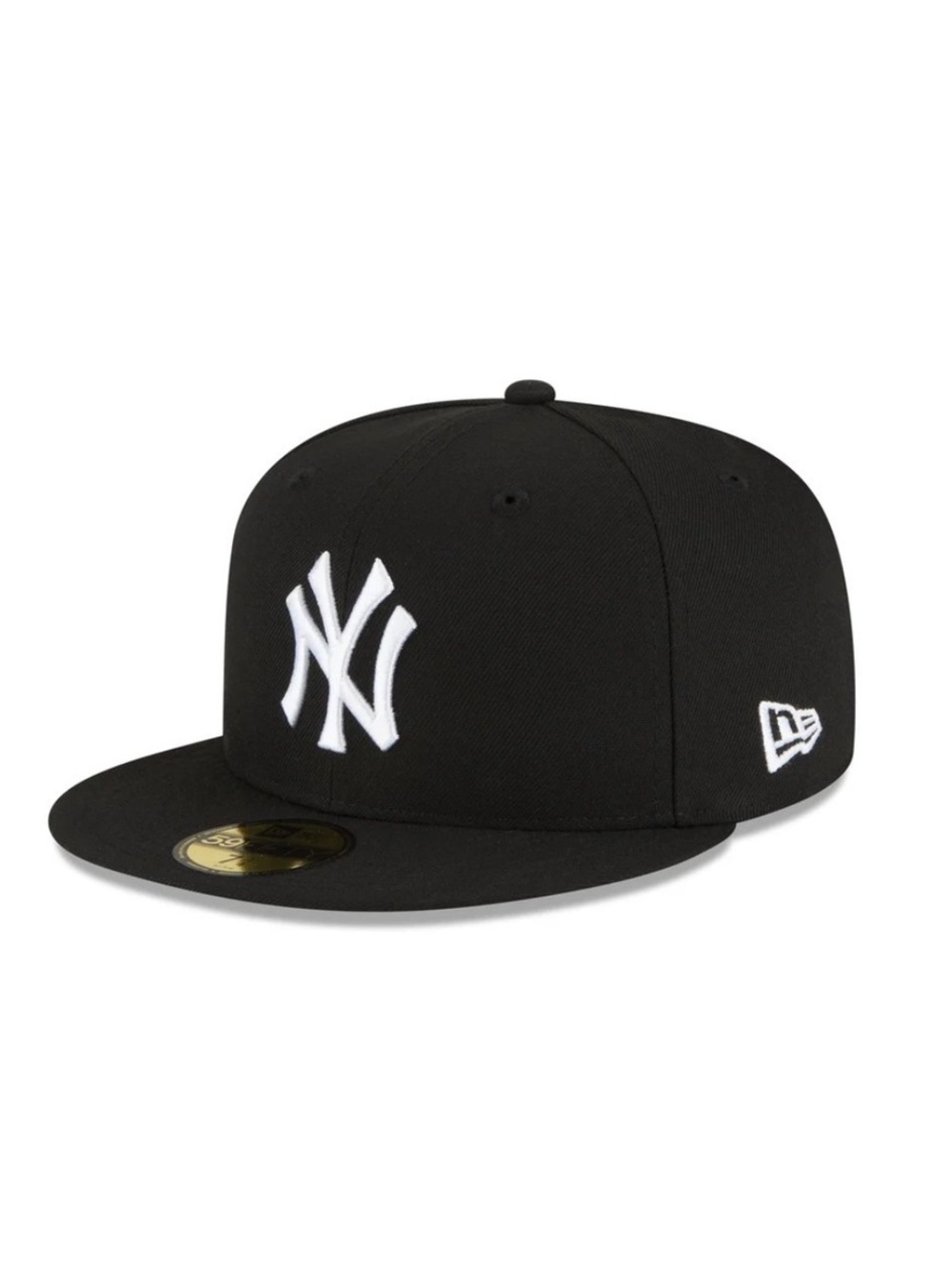 New York Yankees Black New Era 59FIFTY Fitted Baseball Cap 7 3/4 Black White